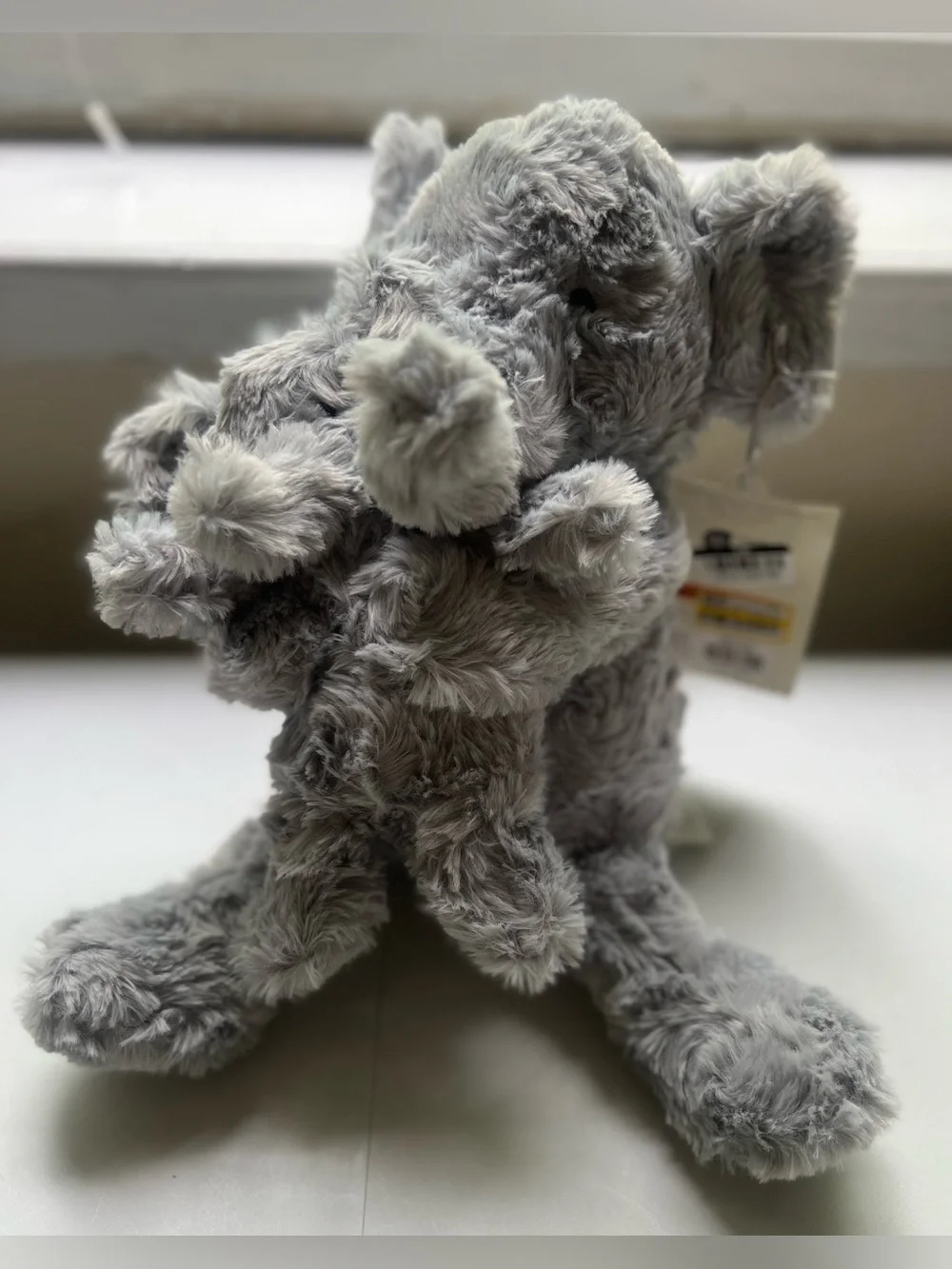 Elephant Plush Animal with Mini Plush - Gray - 2pk - Cloud Island™™